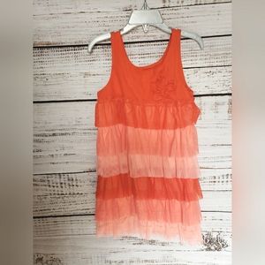 Layered and tiered orange 🧡 beautiful dress sz 5T
